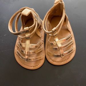 0-3 gladiator sandals gold